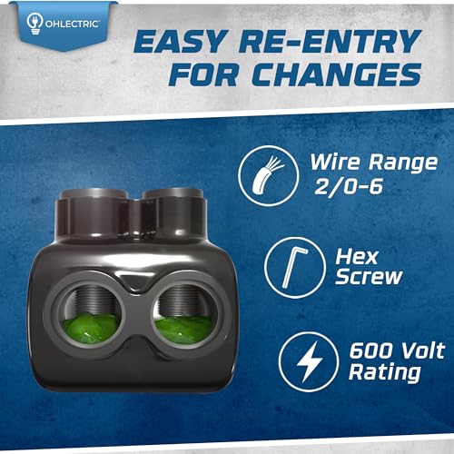 OHLECTRIC 2 Port Insulated Multi Tap Connector 2-14 AWG 1-Pack Lug
