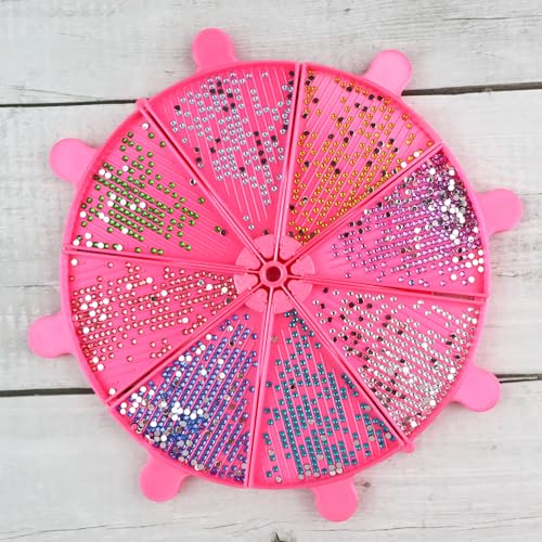 Round Diamond Painting Tray Kit,Diamond Art Drill Organizer for Beads & Rhinestones, Easy Sorting Tool for DIY Diamond Painting Kits