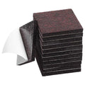 12Pcs 2x2 Inch Square Felt Furniture Pads, Self Adhesive Cuttable Anti Scratch Floor Protectors for Hardwood Floors, Brown