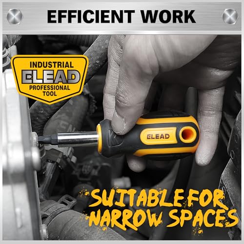 26-Piece Magnetic Security Torx Screwdriver Bit Set - 1/4 inch Magnetic Bit Driver, T5-T40, Ergonomic Cushion Grip 95mm & 210mm Handles, Torx, Square, Phillips, Slotted Bits - size: 26-Piece