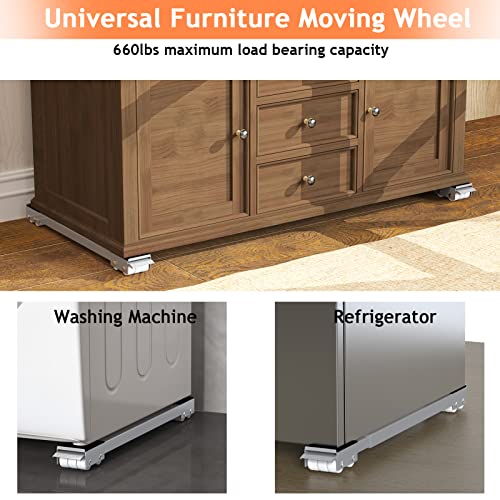 Ronlap Furniture Washing Machine Dolly Extendable Appliance Rollers, Grey - color: Gray