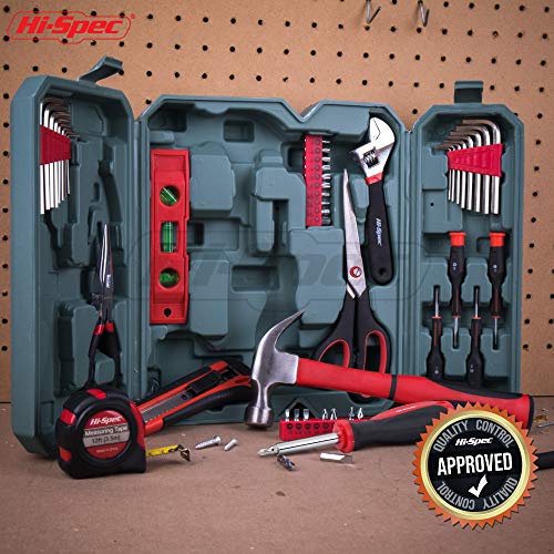 Hi-Spec Home Tool Kit in a Portable Toolbox Case Office and College Set - size: 49 PCS