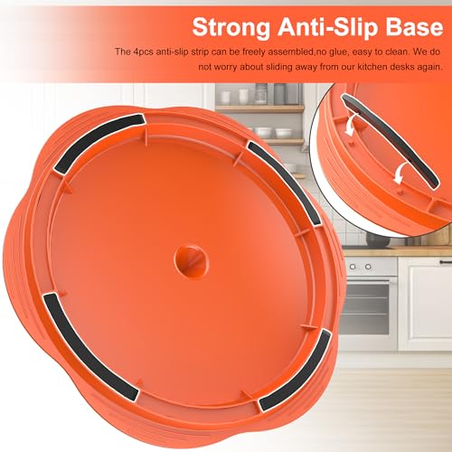 Chicken Shredder Tool Twist Large Meat Shredder with Brush&Fork, Orange - color: Orange