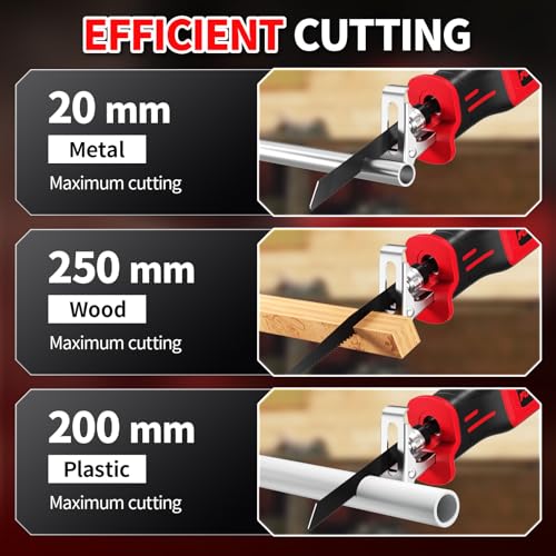 FULLYEA Reciprocating Saw Cordless 0-3500 SPM Brushless Motor, 21V Saw Kit