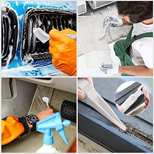 Patelai 4 Pcs Cleaning Brush Sets Small Scrub Household Use, White - color: White