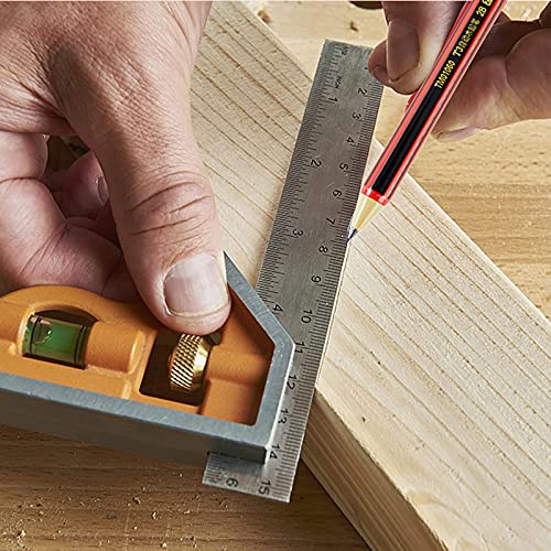 85 pcs Solid Carpenter Pencil Set Includes 5 Construction Pencils Deep Hole Woodwork Marking Pencil with 80 Refills, Mechanical Pencil for Woodworking Architects