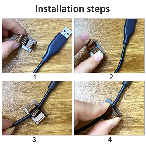 Viaky 30Pcs Adhesive Cable Clips Brown,Adjustable Wire Holder Clips - color: 30brown, size: for 0-0.4''(10mm) cable