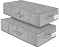 punemi 6.7 in Tall Sturdy Under Bed Storage Containers with Lid, 2Pack,Gray - color: Grey, size: 2 Pack-6.7 inch Tall-Structured