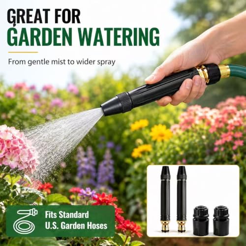2 Pcs High-Pressure Hose Fits US Garden Hoses Heavy Duty Powerful
