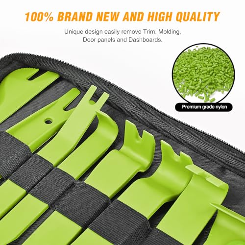GOOACC 330Pcs Trim Removal Tool, Auto Push Pin Bumper Retainer Clip Set Fastener Terminal Remover Tool Adhesive Cable Clips Kit Car Panel Radio Removal Auto Clip Pliers, Green - color: 330Pcs Clips Removal Kit Green