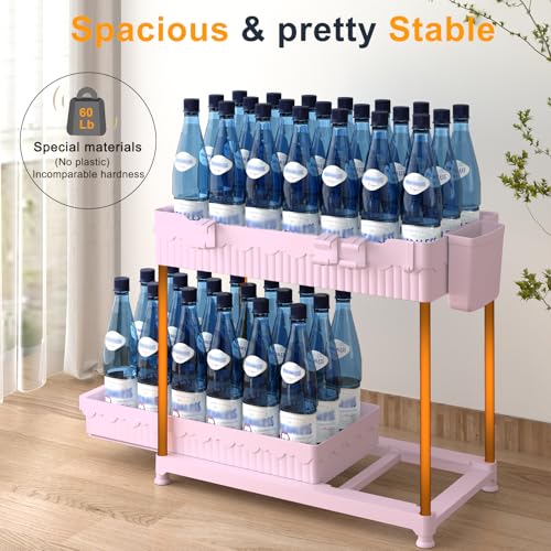 Sevenblue 3-Pack 2-Tier Under Sink Organizers with Sliding Drawers - color: Pink, size: 12.8 Inch