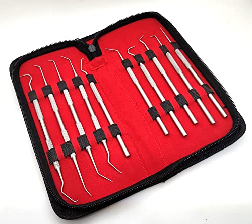 Set of 10 Stainless Steel Precision Micro Probe Set Combo, 5.5 inch- 6 inch Overall Length
