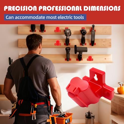 Tool Holder Wall Mount Compatible for Milwaukee 12V Drill Bit Holder, Power Tool Organizer Storage Wall Hanger for M12