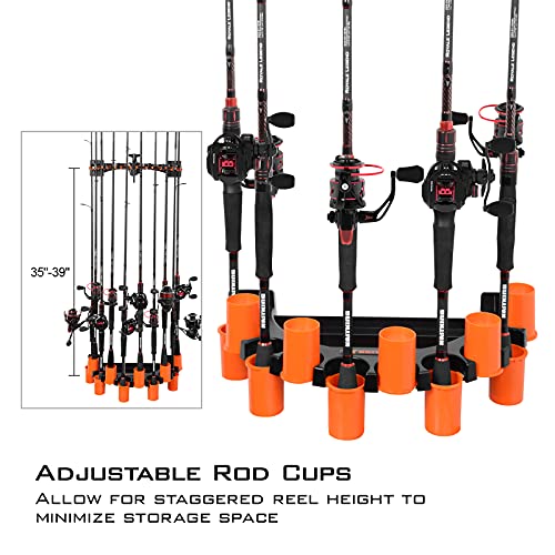KastKing GravityLock V10 Rod Rack with Line Spooler, Holds 10 Fishing Rods - color: V10 1-pack (store 10 combos with line spooler)