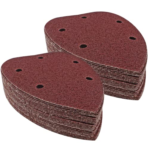 25 Pcs Mouse Detail Sander Sandpaper, 60 Grit, 5 Hole - size: 60 Grit - 25 Pcs