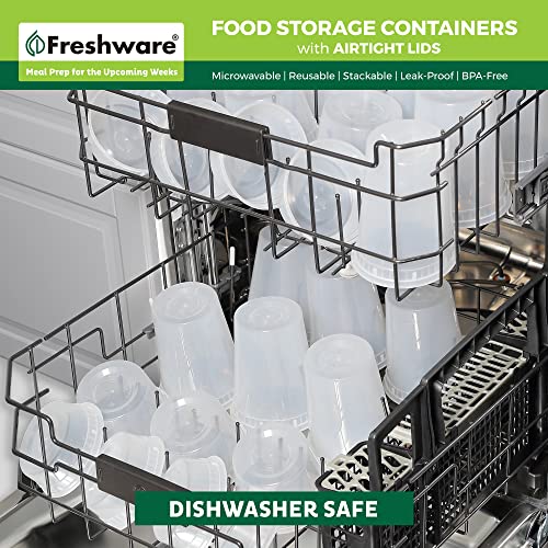 Freshware [240 Pack] 16 oz Food Storage Containers with Lids, Plastic Containers, Freezer Safe | Meal Prep | Stackable | Leakproof | BPA Free, Clear - color: Clear, size: 16 oz - 240-Sets