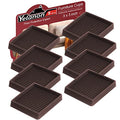 Yelanon Furniture Coasters 8 Pcs 3" Square Brown Caster Cups for Hardwood - size: 8pcs 3" Square Brown