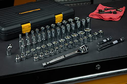 GEARWRENCH56 Pc. 3/8" Drive 6 Pt. 120XP Mechanics Tool Set, Standard & Deep, SAE/Metric - 80550P (Pack of 3) - size: 3/8" (Pack of 3), style: 56-piece kit