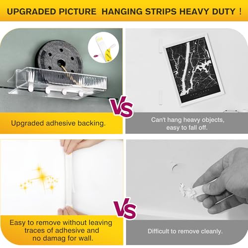 EMITEVER Picture Hanging Strips Heavy Duty Picture Hangers for Wall 20Pairs - size: Large-20Pairs