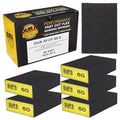 Dura-Gold 60 Grit 4-Sided Hand Sanding Block Sponges, 3.9" x 2.75" x 1" - style: 60 Grit