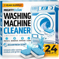 MIGHTY CLEAN Washing Machine Cleaner Tablets 24 Pack - 1 Year Supply, Septic Safe Washing Machine Cleaning Tablets, Washer Cleaner Tablet, Works with All Washers Including HE