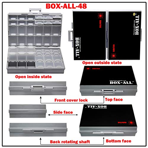 2 AideTek BOXALL48 lids Empty Enclosure SMD SMT Organizer Surface Mount Organizer lid 1206 0805 0603 0402 - style: 2BOXALL48
