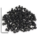 105 Pieces M3 x 4mm Button Head Socket Cap Screws, Thread Pitch 0.5mm, Sutemribor M3 Black Screws, 10.9 Grade Alloy Steel, Black Oxide Finish, Fully Threaded - size: M3 x 4mm, style: Button Head