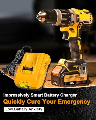 DCB112 20V MAX Battery Charger Replacement for Dewalt Battery Charger, Compatible with Dewalt 12V-20V Battery - color: Yellow