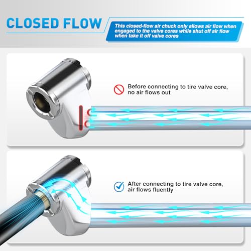 Nilight Dual Head Tire Pressure Gauge 10-150PSI Heavy Duty Straight-On - color: 1pc Tire Pressure Gauge