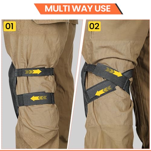 Anti-Slip Knee Pads for Gardening with Dual Adjustable Straps