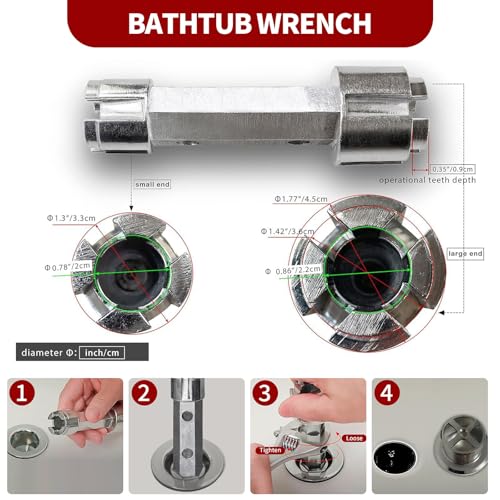 Professional Basin Wrench Set, 7-Piece Sink Faucet Installation Tool Kit, 9-in-1 Adjustable Plumbing Spanner, Wide Jaw, 10-70mm Range