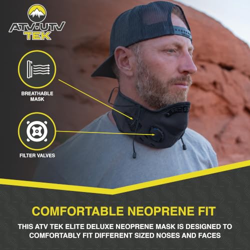 ATV Tek Elite Deluxe Neoprene Dust Mask - color: Black