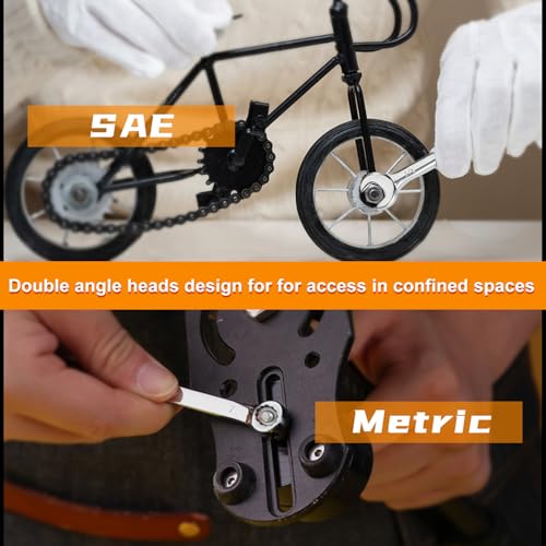 Mini Wrench Set Metric and SAE 20 Pcs - style: Metric and SAE