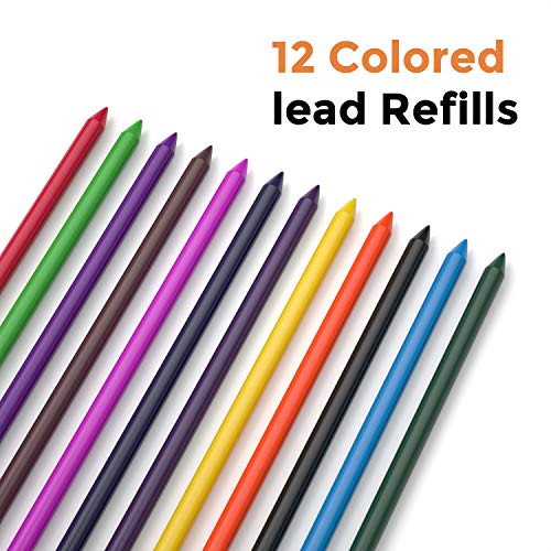 Nicpro 29 Pieces 2mm Mechanical Pencil Set 9 PCS Drafting Carpenter Pencils - color: ‎Silver