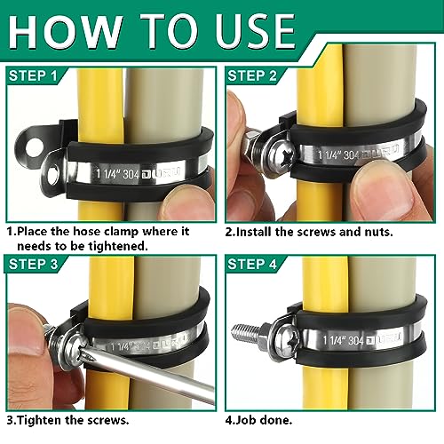OURU 30PCS Cable Clamps Assortment Kit,Rubber Coated, 1/8"-3/4" 7 Sizes - size: 30pcs - 1/8", 3/16", 1/4", 5/16", 3/8", 1/2", 3/4"