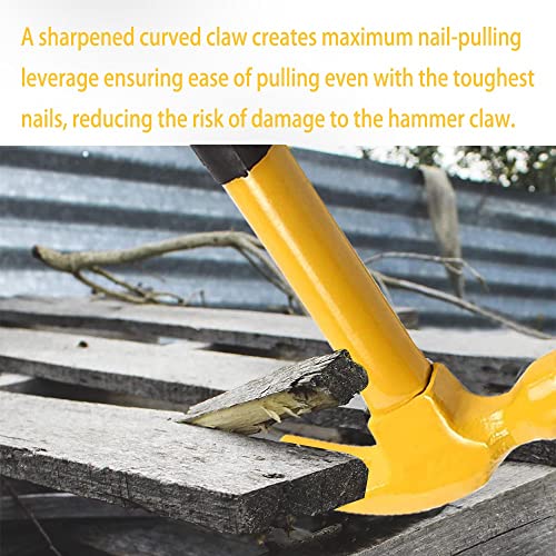 Utoolmart 8.8 Ounce Curved Rip Claw with Tubular Steel Handle - size: 32.5cm