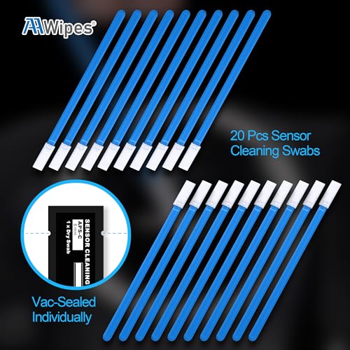 AAWipes Camera Sensor Cleaning Kit Sensor Lens Cleaner for Full Frame of DDR6 DSLR or SLR (6mm Sensor Cleaning Swabs) (HCS-6) (20) - size: Spot Clean - 6mm