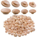 Bucherry 120 Pieces 4 Sizes Wood Plugs Wooden Hole Plugs,Mushroom - style: Mushroom