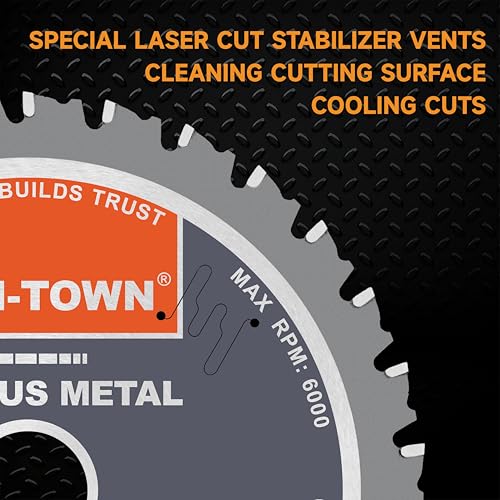 TWIN-TOWN 5-3/8 Inch 30 Teeth Dry Cut Steel and Ferrous Metal Cermet Saw Blade with 20mm Arbor - size: 5-3/8" 30T medium steel