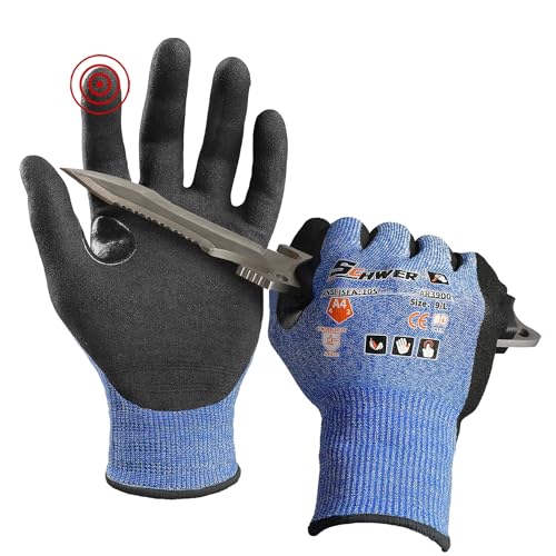 Schwer A4 AIR-SKIN Cut Resistant Work Gloves, Ultra Lightweight, AR3900, XL - color: Blue, size: X-Large