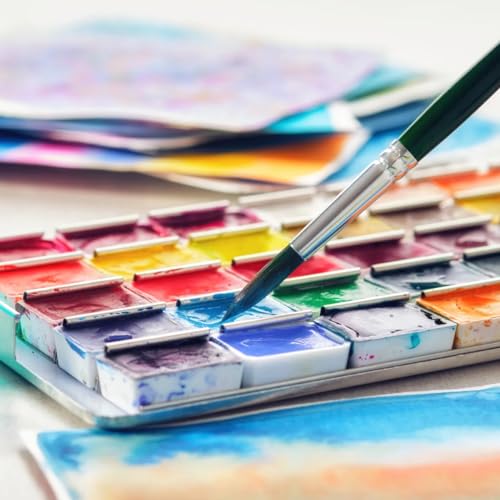 48Pcs Empty Watercolor Paint Pans – Full Pans, 3ml White Plastic Pans - style: 48Pcs Full Pans