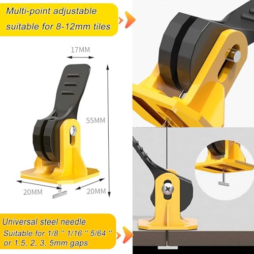 Tile Leveling System Kit 1/8 Tile Spacers Reusable 50pcs Leveler Tile Tools for Installation+50pcs Replaceable Spare Steel T-Pin Upgraded Adjustable Fit 8-12mm Tile Floor Leveling Compounds Set - color: 50 Pcs