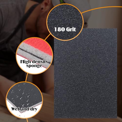180 Grit Sanding Sponge, Wet Dry Sanding Block, 20 Pcs - size: 180 Grit