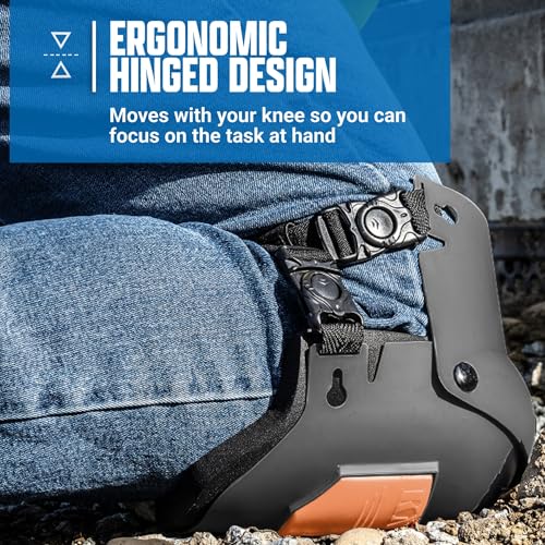 Sellstrom KneePro Professional Construction Kneepads for Work - Men & Women - color: Orange/Black (Hybrid Gel Pack)