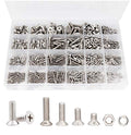 940pcs M2 M3 M4 M5 Phillips Countersunk Flat Head Machine Screws Hex Nuts Flat Washers Assortment - size: M2 M3 M4 M5 940pcs (Countersunk Head-304)