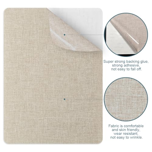 WILDREEDS 2 Pcs 8 x11 Inch Linen Repair Patches, Self-Adhesive Fabric Patch for Sofas, Couch, Furniture,Tote Bags, Car Seats (Beige) - color: Beige