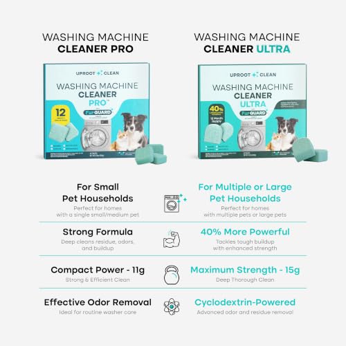 Uproot Clean Washing Machine Cleaning Tablets for Pet Owners, 24 Pack - style: Pro