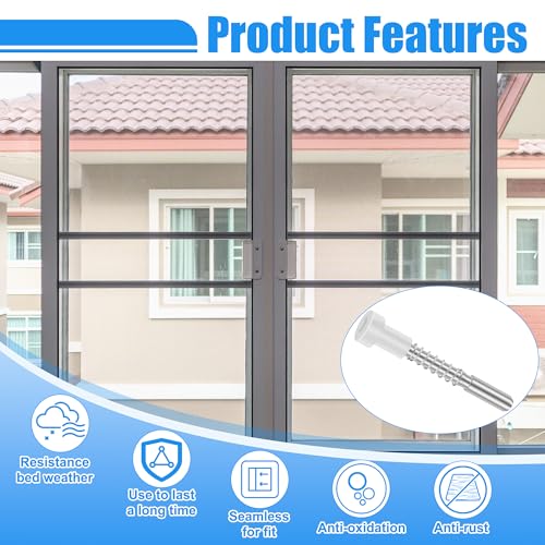 12Kit Diecast Window Screen Plunger Latches, Aluminum Plunger Pins with Cap