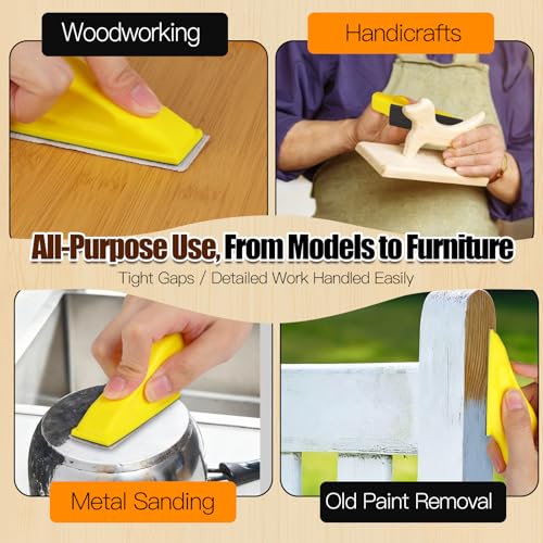 100PCS Micro Detail Sander Kit, 3-in-1 Precision Mini Finger Sander