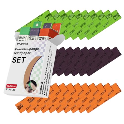 stedi Sanding Sponge 30PCS Model Gundam Building 3mm #1000#1200#1500 - style: 3mm #1000#1200#1500(30PCS)